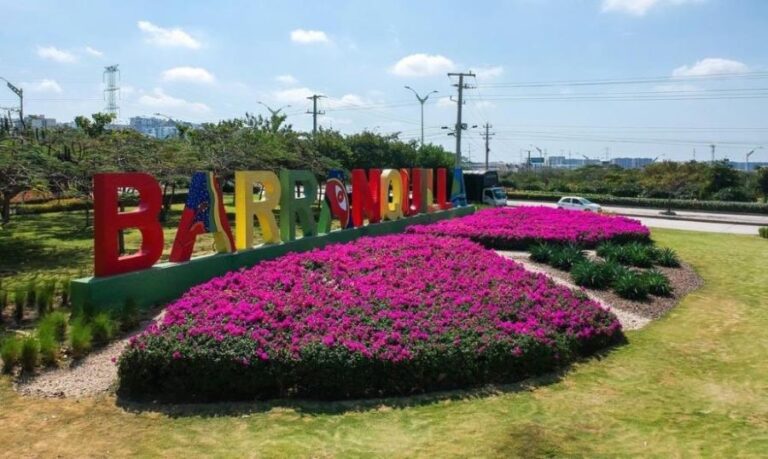 Letrero de la entrada de Barranquilla